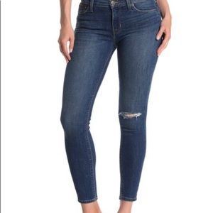 Hudson Distressed Super Skinny Ankle Jeans